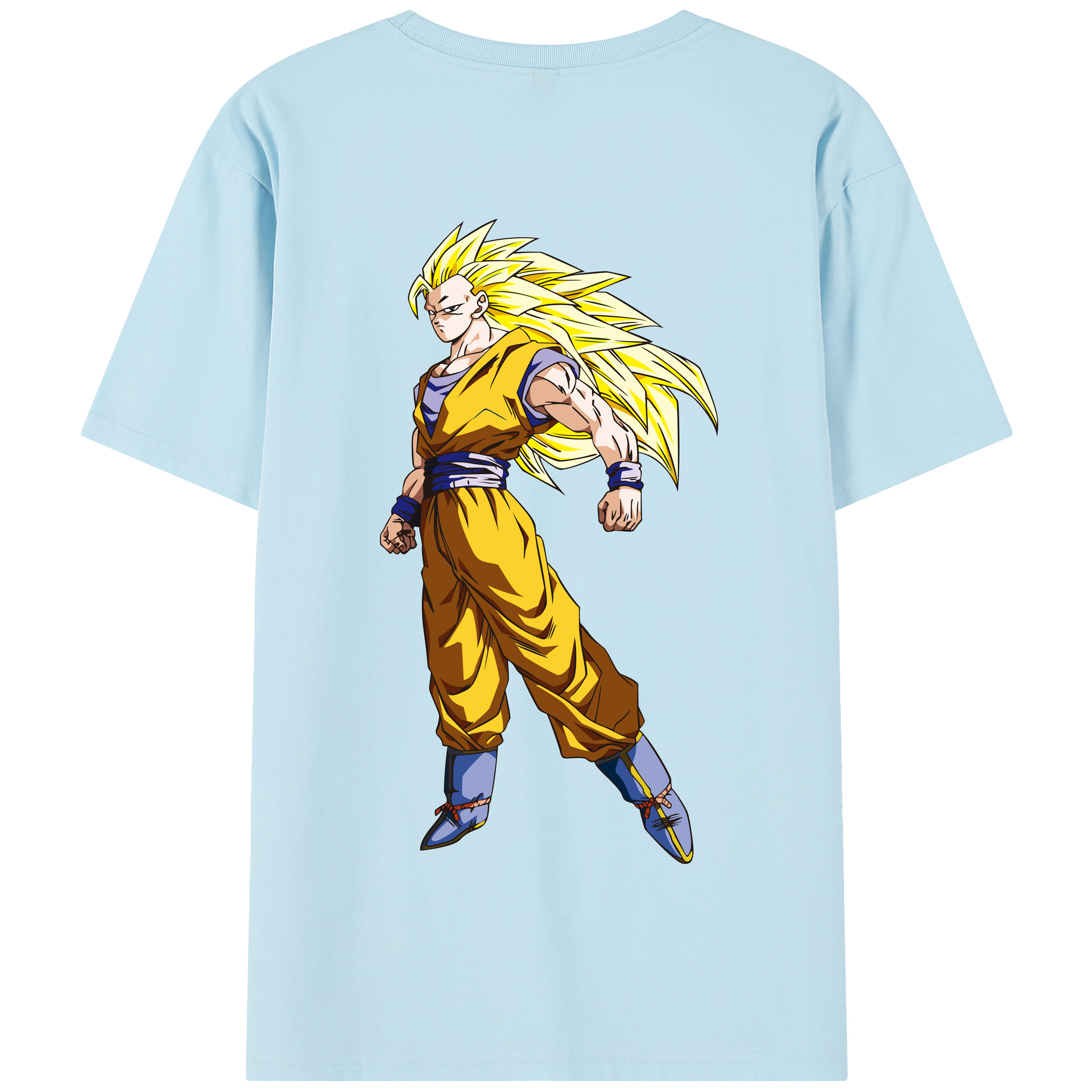 （画像用） ドラゴンボール 孫悟空（そん ごくう）Son Goku カカロット DRAGON BALL Kakarotto 綿100％半袖Tシャツ（背面プリント）